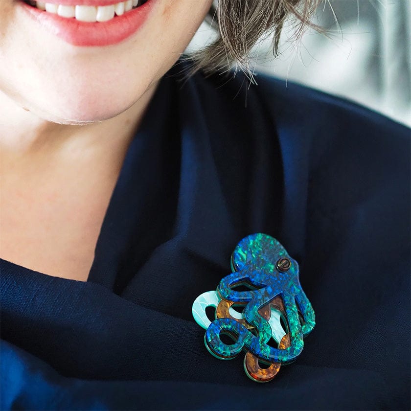 Blue Blood Brooch  -  Erstwilder  -  Quirky Resin and Enamel Accessories