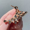 Halcyon Hummingbird Stone Set Crystal Brooch