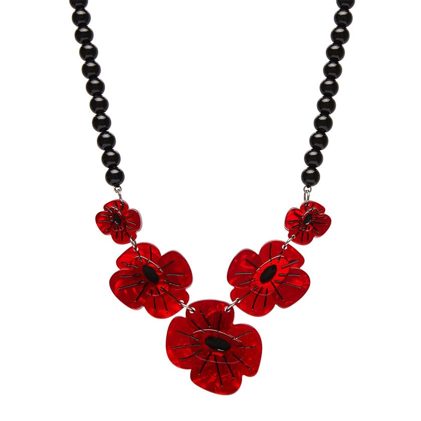 Erstwilder Remembrance Poppy Necklace AF1NS01