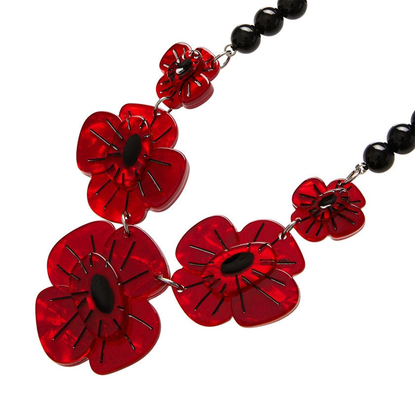 Erstwilder Remembrance Poppy Necklace AF1NS01