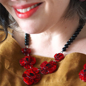 Erstwilder Remembrance Poppy Necklace AF1NS01