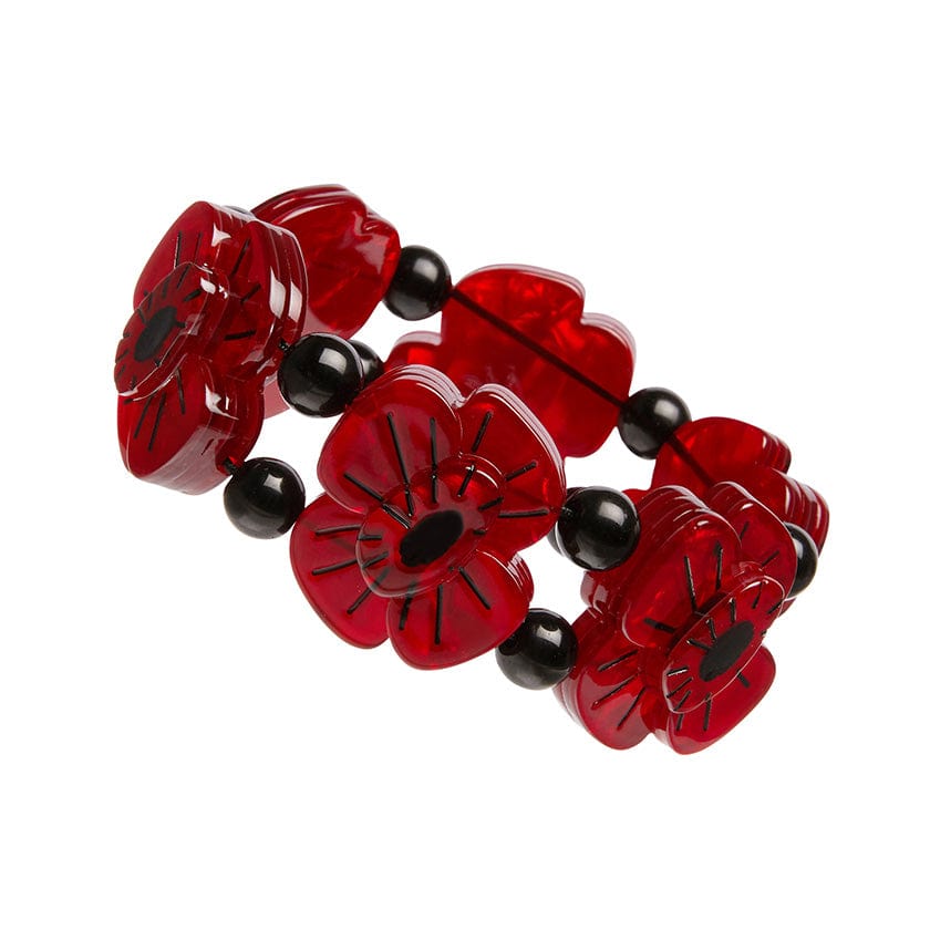 Erstwilder Remembrance Poppy Stretch Bracelet AF1WT01