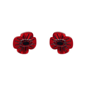 Erstwilder Remembrance Poppy Stud Earrings AF1EG02