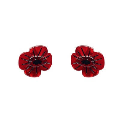 Erstwilder Remembrance Poppy Stud Earrings AF1EG02