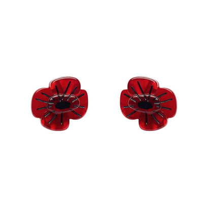 Erstwilder Remembrance Poppy Stud Earrings AF1EG02