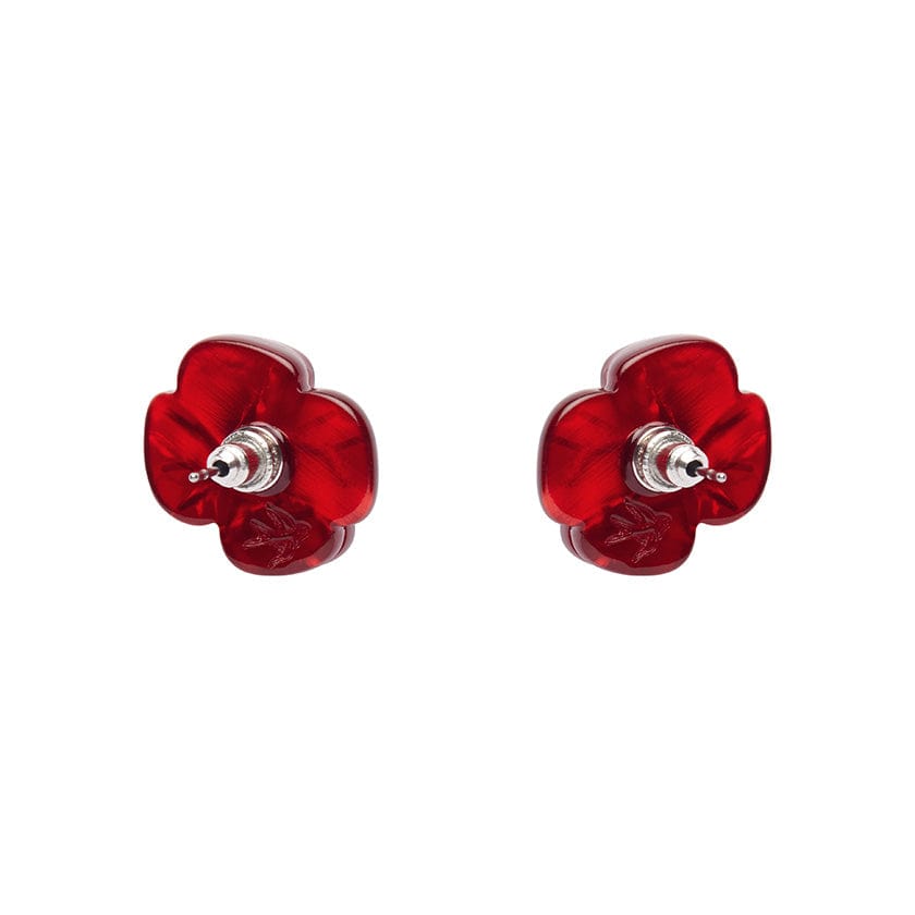 Erstwilder Remembrance Poppy Stud Earrings AF1EG02