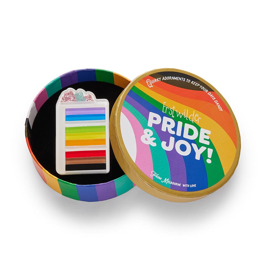 Erstwilder Pride & Joy Slice of Pride Cake Brooch AD1BH05