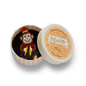 Erstwilder Charley Chimp Mini Brooch MN0011-9010