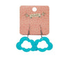 Cloud Glitter Resin Drop Earrings - Blue
