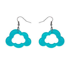 Erstwilder Essentials Cloud Glitter Resin Drop Earrings - Blue EE1008-SG3000