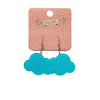 Erstwilder Essentials Solid Cloud Glitter Resin Drop Earrings - Blue EE1025-SG3000