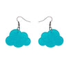 Erstwilder Essentials Solid Cloud Glitter Resin Drop Earrings - Blue EE1025-SG3000