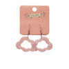 Cloud Solid Glitter Resin Drop Earrings - Pink