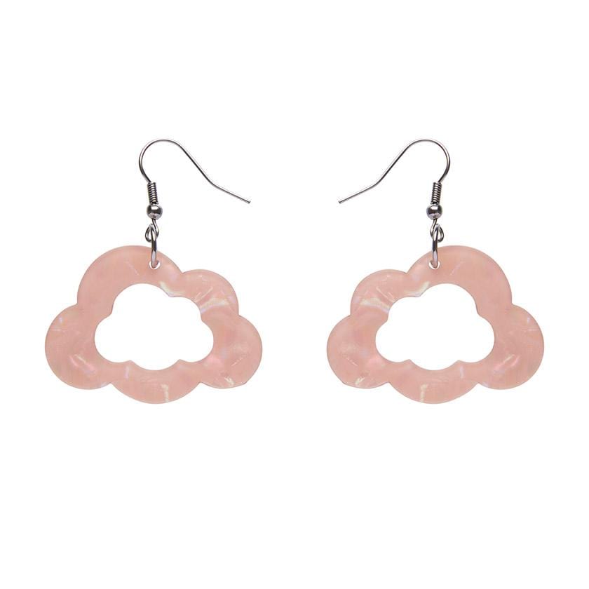 Erstwilder Essentials Cloud Solid Glitter Resin Drop Earrings - Pink EE1008-G2000