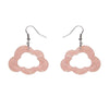 Cloud Solid Glitter Resin Drop Earrings - Pink