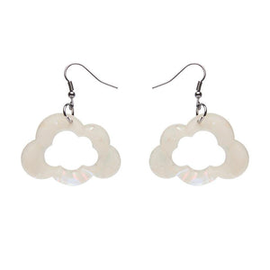 Erstwilder Essentials Cloud Solid Glitter Resin Drop Earrings -White EE1008-G8000