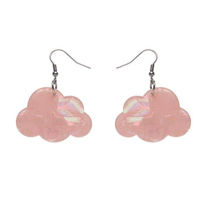 Erstwilder Essentials Solid Cloud Solid Glitter Resin Drop Earrings - Pink EE1025-G2000
