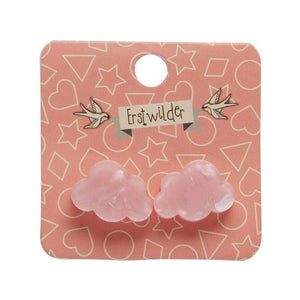 Erstwilder Essentials Cloud Solid Glitter Resin Stud Earrings - Pink EE0008-G2000