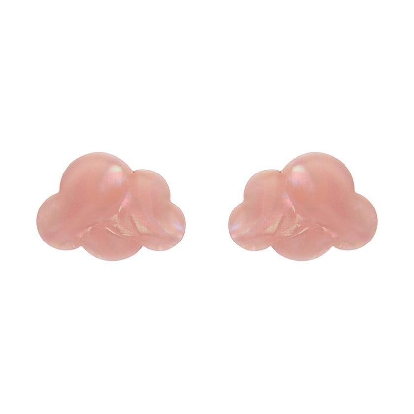 Erstwilder Essentials Cloud Solid Glitter Resin Stud Earrings - Pink EE0008-G2000