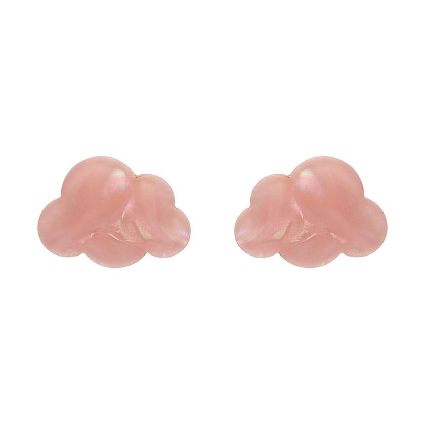 Erstwilder Essentials Cloud Solid Glitter Resin Stud Earrings - Pink EE0008-G2000