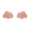 Cloud Solid Glitter Resin Stud Earrings - Pink
