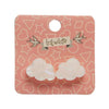 Erstwilder Essentials Cloud Solid Glitter Resin Stud Earrings -White EE0008-G8000
