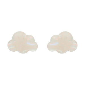 Erstwilder Essentials Cloud Solid Glitter Resin Stud Earrings -White EE0008-G8000
