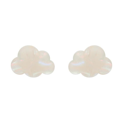 Erstwilder Essentials Cloud Solid Glitter Resin Stud Earrings -White EE0008-G8000