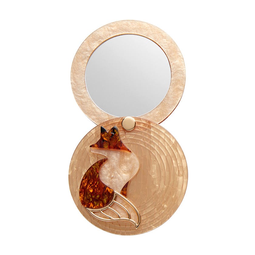 La Formidable Fauve Mirror Compact  -  Erstwilder  -  Quirky Resin and Enamel Accessories