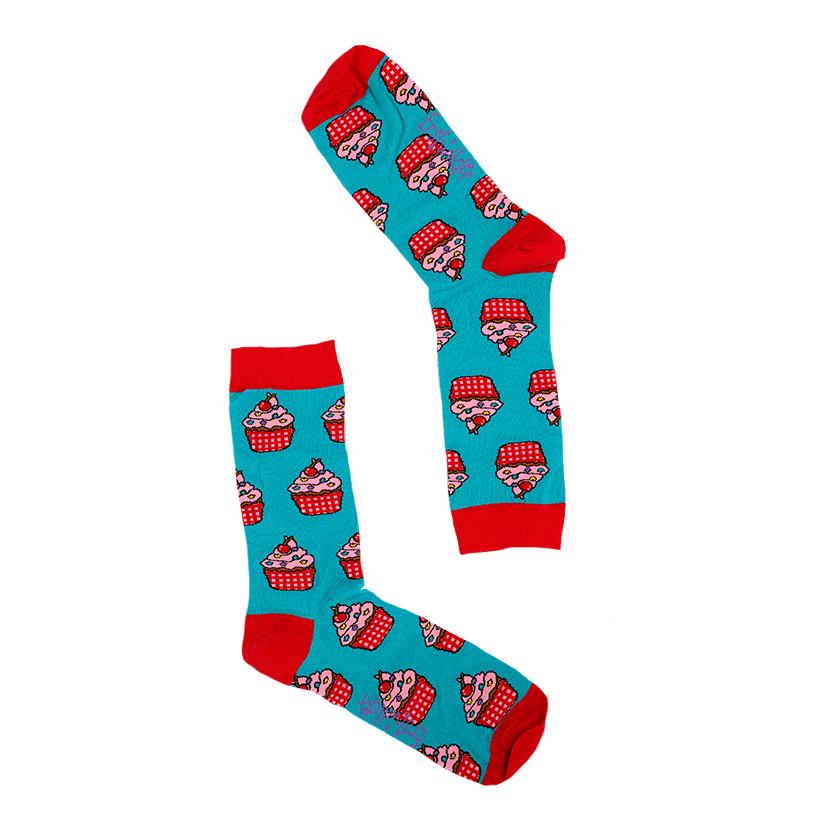 Erstwilder Cherry on Top Socks 3-Pack SOCK3PACKCUPCAKE