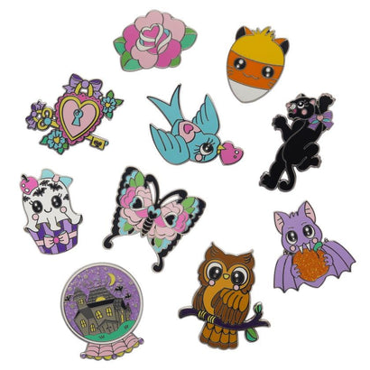 Erstwilder 10 Piece Cute & Spooky By MIMSY GLEESON Enamel Pin Set EPX0018-0100