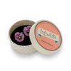 On Sleeping Eyelids Pansy Earrings