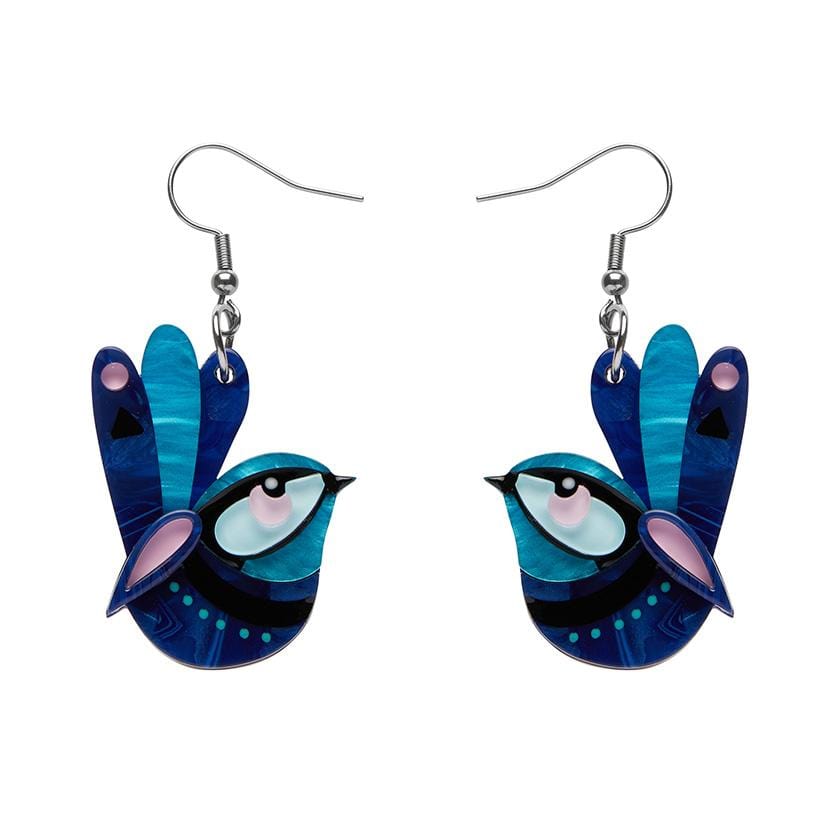 Erstwilder The Splendid Fairy Wren Earrings E7217-3070