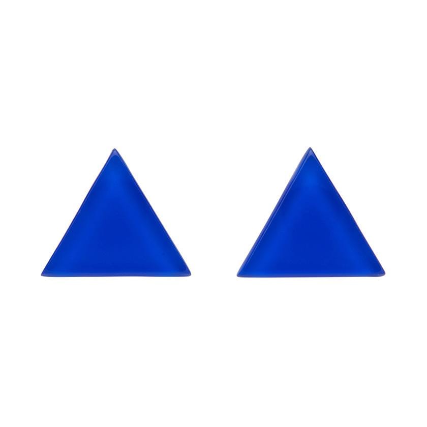 Erstwilder Essentials Triangle Bubble Resin Stud Earrings - Dark Blue EE0001-BU3100