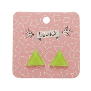 Erstwilder Essentials Triangle Bubble Resin Stud Earrings - Lime EE0001-BU4200