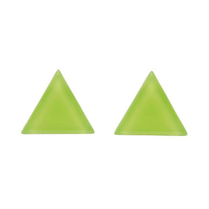 Erstwilder Essentials Triangle Bubble Resin Stud Earrings - Lime EE0001-BU4200