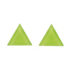 Triangle Bubble Resin Stud Earrings - Lime
