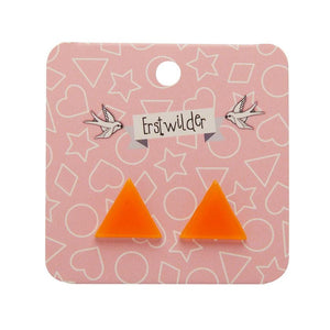 Erstwilder Essentials Triangle Bubble Resin Stud Earrings - Orange EE0001-BU6100