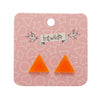 Triangle Bubble Resin Stud Earrings - Orange