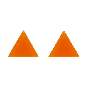 Erstwilder Essentials Triangle Bubble Resin Stud Earrings - Orange EE0001-BU6100