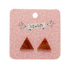 Erstwilder Essentials Triangle Textured Resin Stud Earrings - Dark Orange EE0001-RI6200