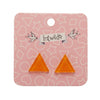 Erstwilder Essentials Triangle Glitter Resin Stud Earrings - Orange EE0001-SG6100