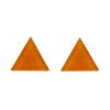 Triangle Glitter Resin Stud Earrings - Orange