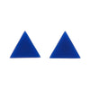 Triangle Solid Resin Stud Earrings - Dark Blue