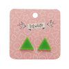 Erstwilder Essentials Triangle Solid Resin Stud Earrings - Green EE0001-SO4000
