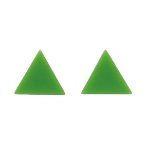 Erstwilder Essentials Triangle Solid Resin Stud Earrings - Green EE0001-SO4000