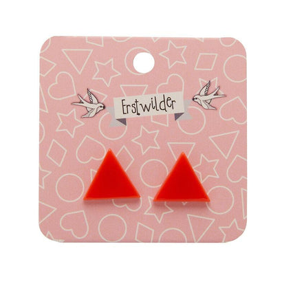 Erstwilder Essentials Triangle Solid Resin Stud Earrings - Orange EE0001-SO6100