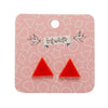 Triangle Solid Resin Stud Earrings - Orange