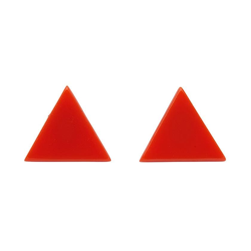Erstwilder Essentials Triangle Solid Resin Stud Earrings - Orange EE0001-SO6100