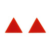 Triangle Solid Resin Stud Earrings - Orange